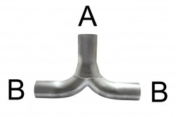 T-rør A=76mm B=63mm