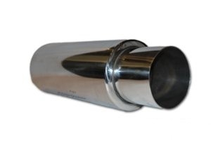 Rustfri 3,0'' demper 4,0'' rett