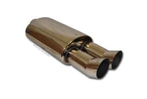 Sluttdemper 3,0'' med 2x3,0'' vinklet utblås