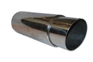 Rustfri 3,0'' demper 4,0'' vinklet