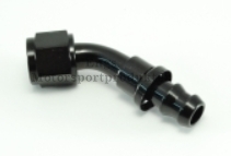 AN10 17mm Slange 45 bøy -Svart-